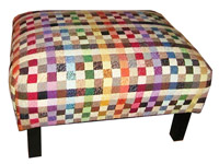 big stool checkerboard design